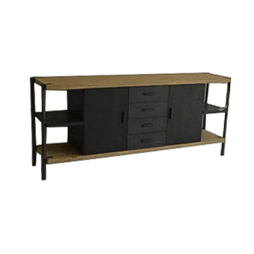 Metall Tanne Anrichte mit Holzdetails. - homely Family Shop