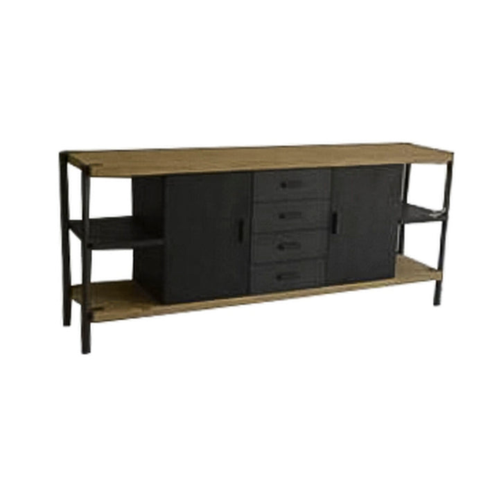 Metall Tanne Anrichte mit Holzdetails. - homely Family Shop