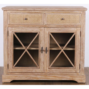 Home ESPRIT Anrichte aus Bayurholz mit Glasdetails - homely Family Shop