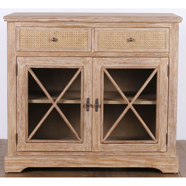 Home ESPRIT Anrichte aus Bayurholz mit Glasdetails - homely Family Shop