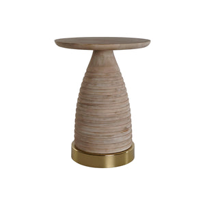 Home ESPRIT Beistelltisch mit Holz und Gold Basis - homely Family Shop
