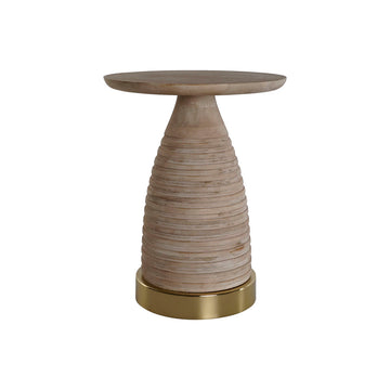 Home ESPRIT Beistelltisch mit Holz und Gold Basis - homely Family Shop
