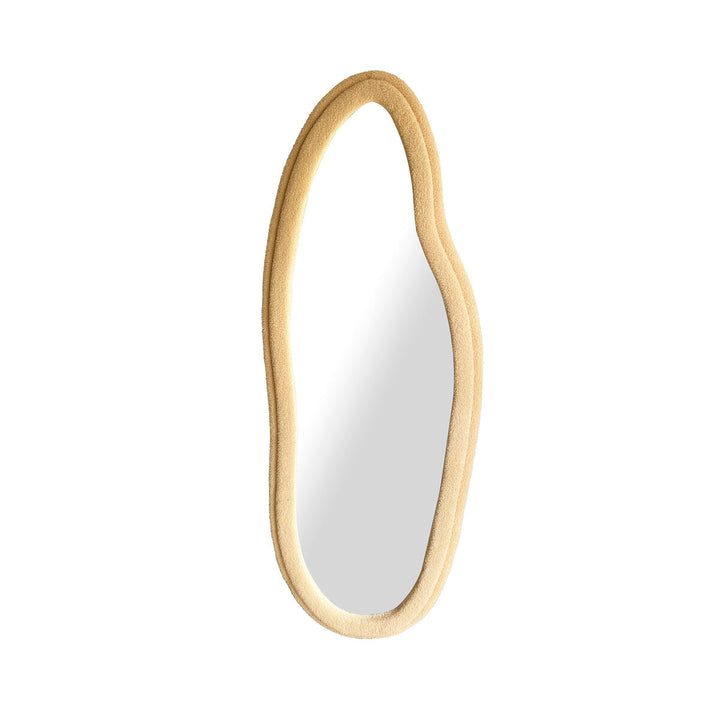 Home ESPRIT Wandspiegel mit braunem Samt-Rahmen im Scandi-Stil - homely Family Shop