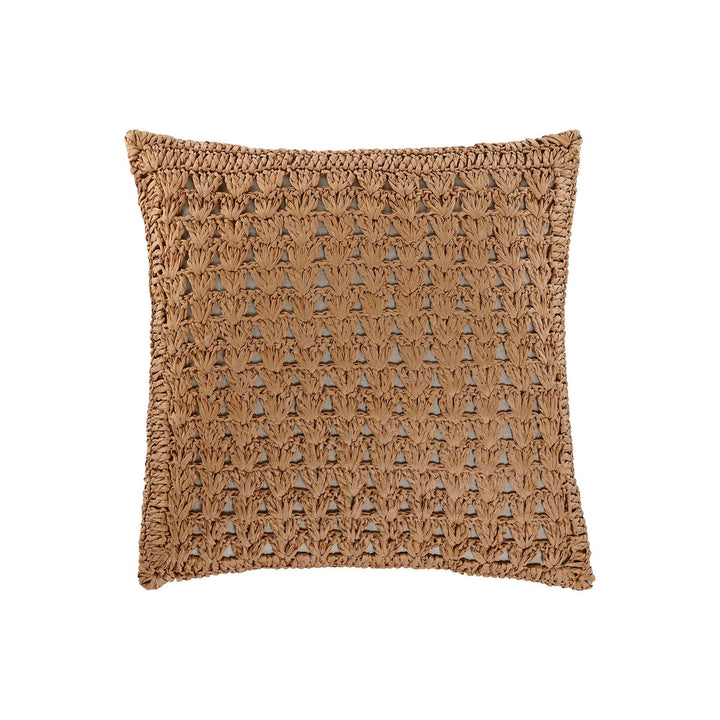 Quadratisches ESPRIT Home Kissen im Tropical Design. Naturfarbenes Kissen mit gewebter Textur.