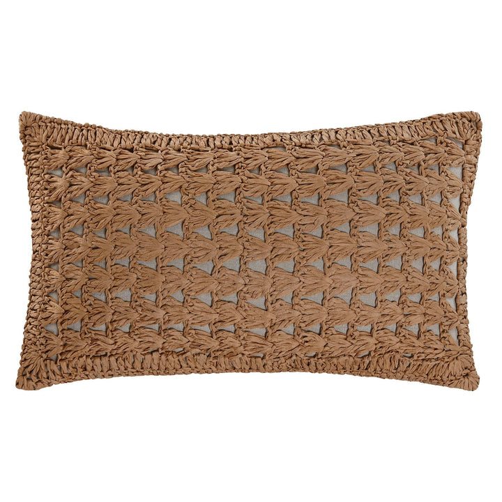Natürliches ESPRIT Home Kissen im Tropical Design mit gewebter Textur, 50x30 cm.