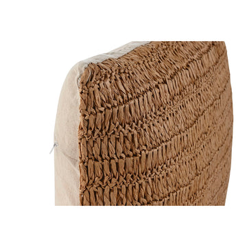 Detailansicht: Natürliches Esprit Home Kissen mit gewebter Textur. Tropical Kissen.