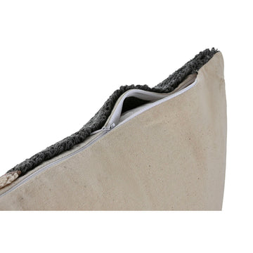 Nahaufnahme: Beige Esprit Home Kissen (45x45 cm) mit Reißverschluss und Textur.