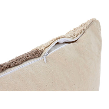 Beige Esprit Home Kissen mit Zierleiste und Reißverschluss Detail.