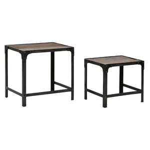Home ESPRIT Tischset mit Holzplatte und Metallgestell - homely Family Shop
