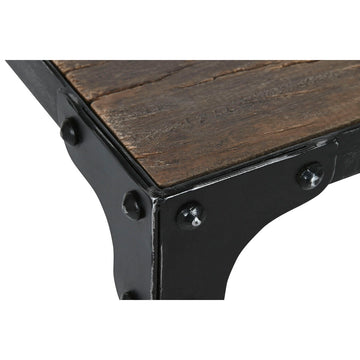 Detailaufnahme Tisch mit Holzplatte und Metallrahmen - homely Family Shop