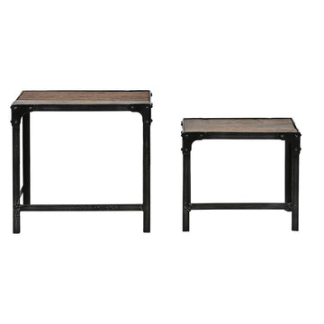 Home ESPRIT Tischset mit Holzoberfläche und Metallrahmen - homely Family Shop