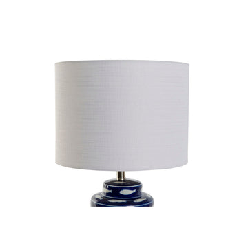 Home ESPRIT Tischlampe mit blau-weißer Keramikbasis und Schirm - homely Family Shop