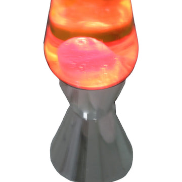 Gelb-rosa Lava-Lampe mit Metallfuß von Alexandra House Living - homely Family Shop