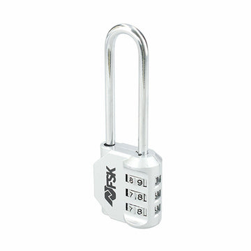 Silberfarbenes Ferrestock Kombinationsschloss (53 mm) mit Zahlencode.