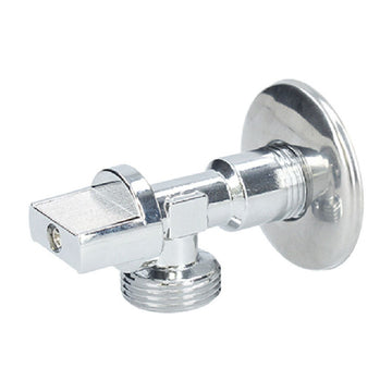 Fontastock Messing Regulierhahn 1/2" x 3/4" mit verchromtem ABS und rechteckigem Griff.