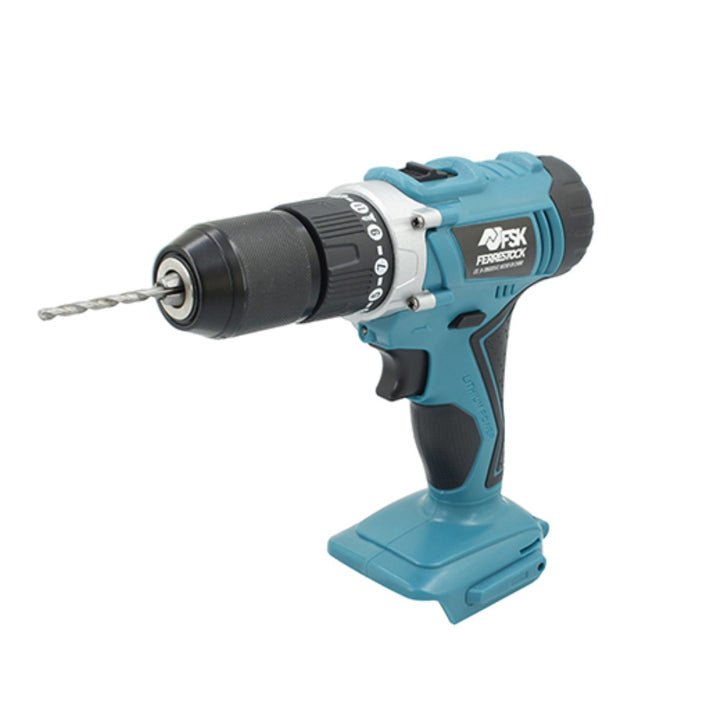 Blauer Ferrestock Schraubendreher FSKTAB002 mit Bohrer, ideal für Schraubarbeiten.