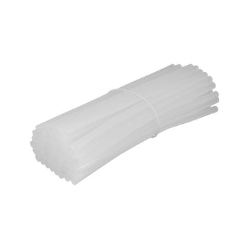 Bündel durchsichtiger Ferrestock Klebestifte, Ø 7 mm, 60 Stück. Zylindrische Form, transparent.