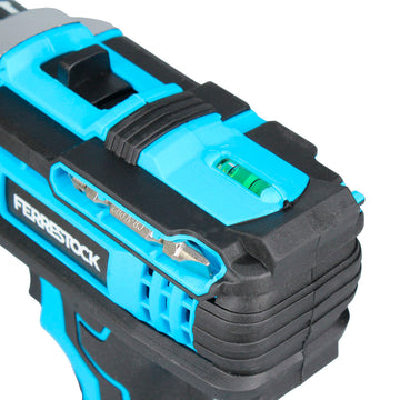 Ferrestock FSKTAB101 Bohrer mit Zubehör, blau und schwarz. Inklusive Bohrer und Wasserwaage.