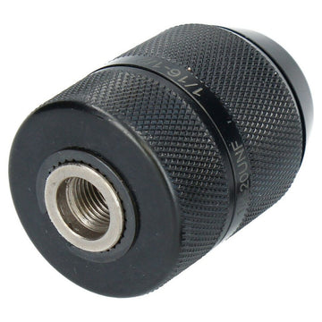 Schwarzes Ferrestock Bohrfutter aus Metall, 2-13 mm, mit Schlüssel für sicheren Halt.