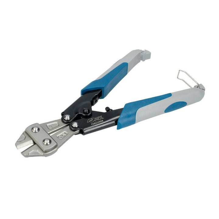 Ferrestock HRC42 Schere mit blauen und grauen Griffen und Metallschneidekopf.