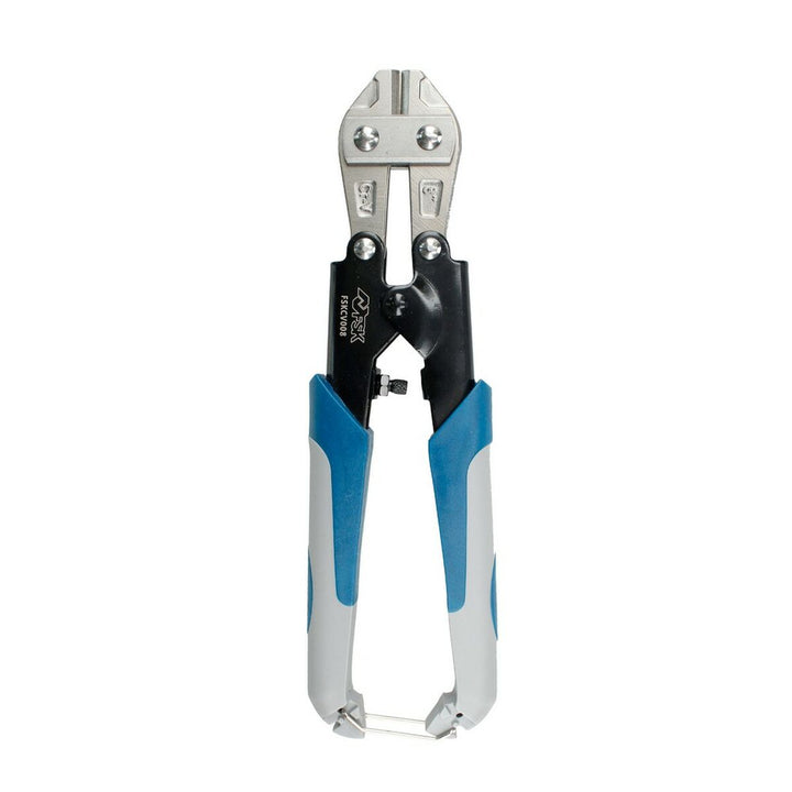 Blaue Ferrestock HRC42 Schere mit silbernem Schneidkopf und ergonomischen Griffen.