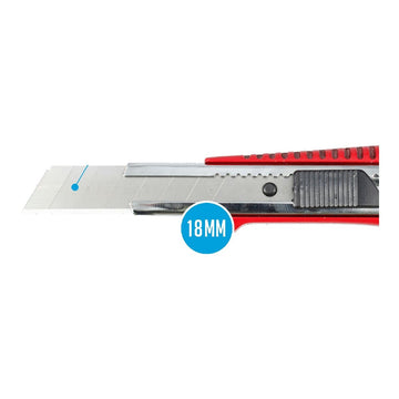 Roter Ferrestock Cutter 18 mm mit scharfer Klinge und Griff für einfache Handhabung.