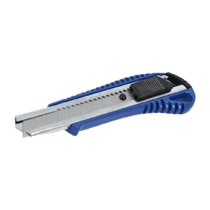 Blauer Ferrestock Cutter 18 mm mit scharfer Klinge und ergonomischem Griff für präzise Schnitte.