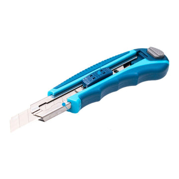 Blauer Ferrestock 18 mm Cutter mit scharfer Klinge und ergonomischem Griff.