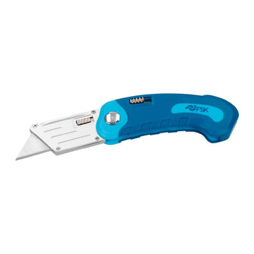 Blauer Ferrestock Cutter 19 mm mit scharfer, einziehbarer Klinge für präzise Schnitte.