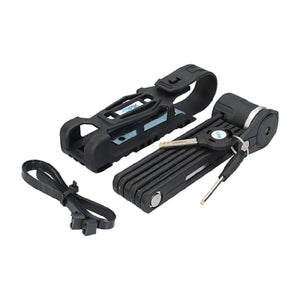 Schwarzes Ferrestock Kabel mit Vorhängeschloss und Schlüssel. Inklusive Halterung und Kabelbinder.