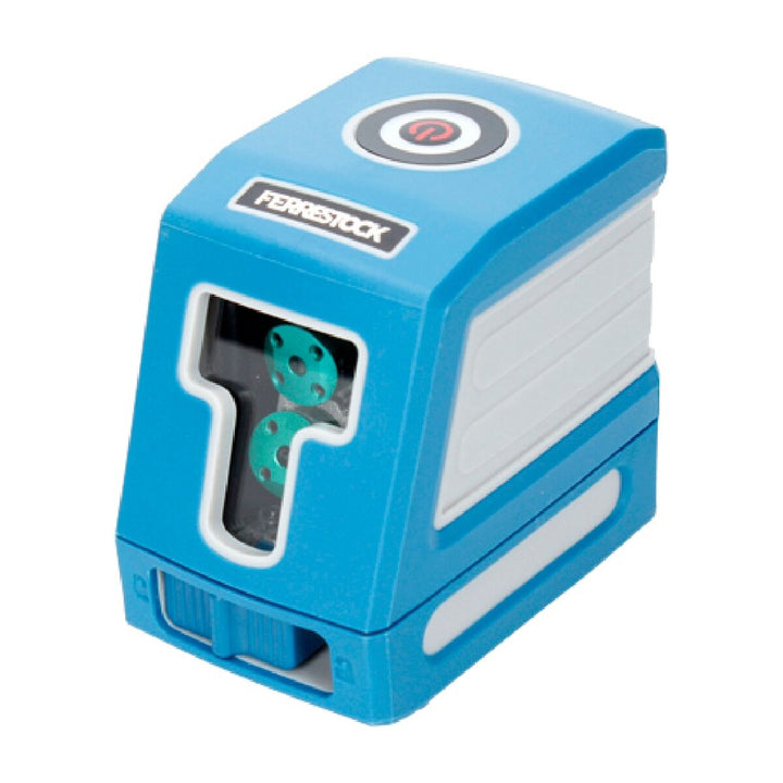 Blauer Ferrestock Laser 30 m. Kompakter Laser für präzise Messungen und Ausrichtung.