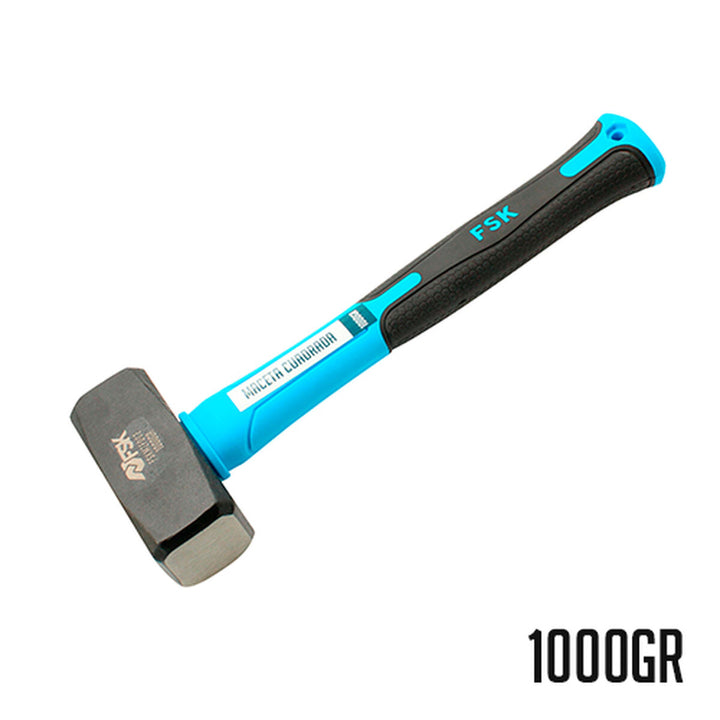 Ferrestock Hammer mit blauem Griff und schwarzem Hammerkopf. Werkzeug für Heimwerker.