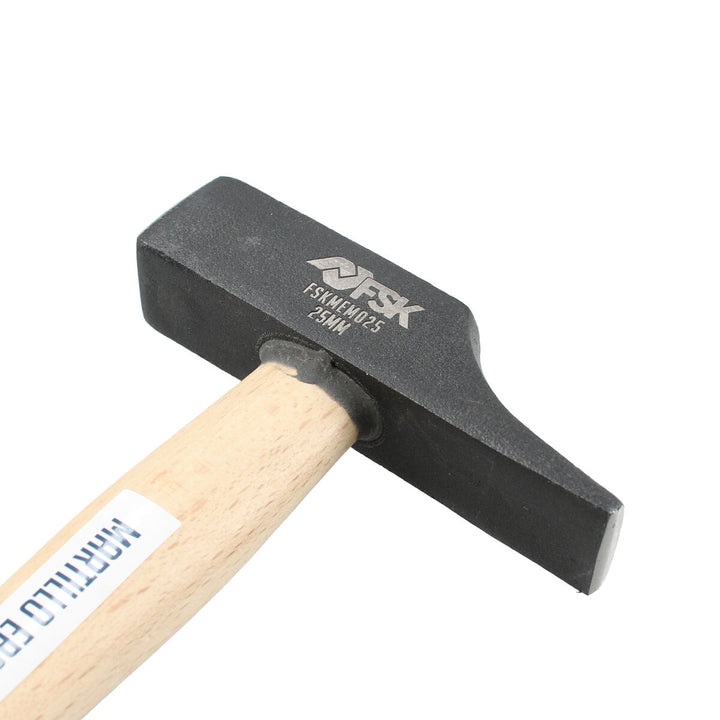 Ferrestock Hammer mit Holzgriff, Ø 25 mm Kopf und FSK Logo. Werkzeug für Handwerker.