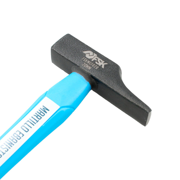Ferrestock Hammer mit blauem Griff und schwarzem Kopf, Durchmesser 20 mm.