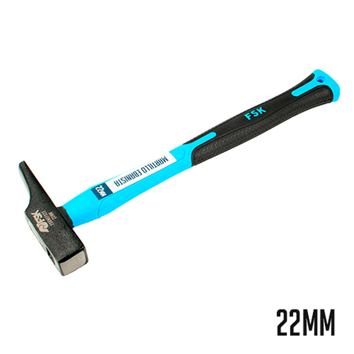 Ferrestock Hammer Ø 22 mm mit blau-schwarzem Griff. Der Hammerkopf ist gut sichtbar.