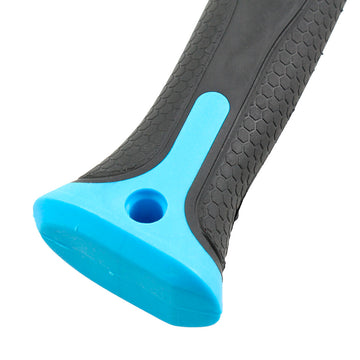 Nahaufnahme: Ferrestock Hammergriff mit schwarzem, strukturiertem Griff und hellblauer Basis.