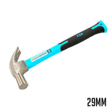 Ferrestock Hammer mit blau-schwarzem Griff und silbernem Kopf, Durchmesser 29 mm.