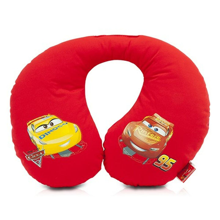 Rotes Cars Reisekissen mit Lightning McQueen und Freunden für Kinder.