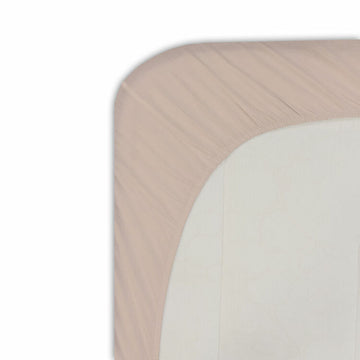 Nude Spannbetttuch für Einzelmatratze mit elastischen Kanten für Happy Home.