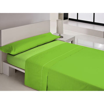 Grünes Libela VEGAS Bettwäsche-Set in King Size. Frische Farbe und glatte Textur.