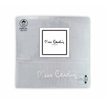 Graues Pierre Cardin ARCADIA Bettwäsche-Set Double aus 100% Baumwolle Perkal mit Stickerei.