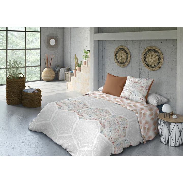 Beige Pierre Cardin Bettdeckenbezug mit geometrischem Muster, 144 Fäden, für Schlafzimmer.