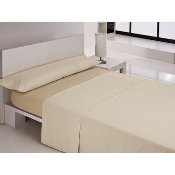 Beige Pierre Cardin Bettwäsche-Set für Einzelmatratze mit Kissenbezug und gesticktem Logo.