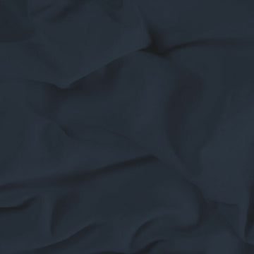 Marineblaues Spannbettlaken Hosteline Mixcolors für Einzelmatratze mit weicher Textur.