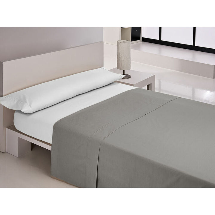 Anthrazit Oberlaken auf Bett. Happy Home MIX COLORS Design, 240 x 270 cm.