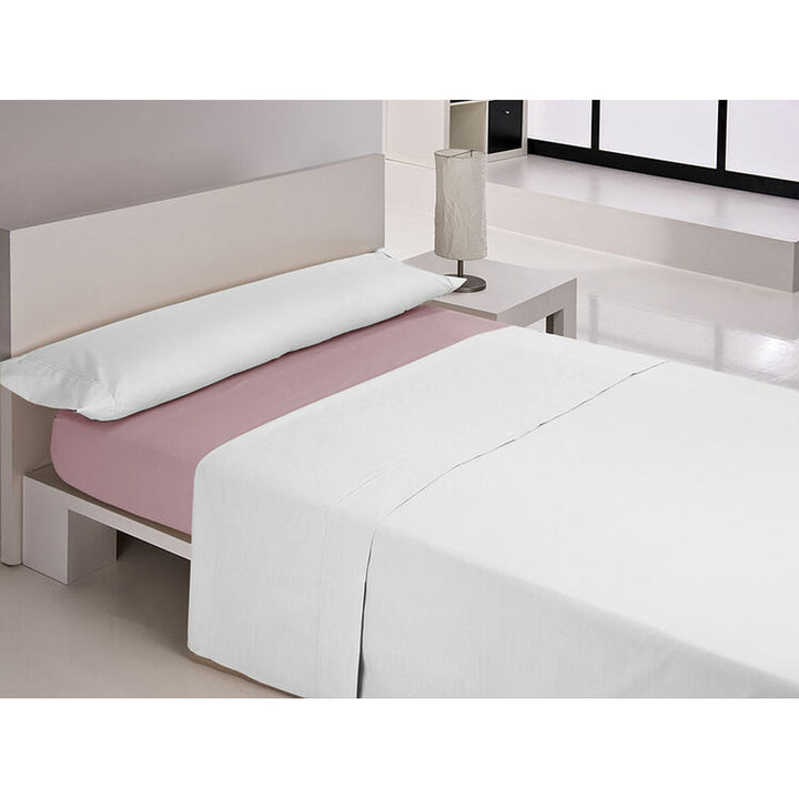 Lila Spannbetttuch Double Size Happy Home. Bettwäsche mit sauberem, minimalistischem Look.