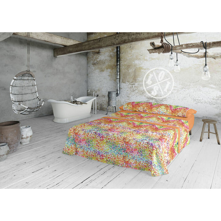 Buntes Lois PARTY Bettwäsche-Set King Size mit farbenfrohem Punktmuster im Schlafzimmer.