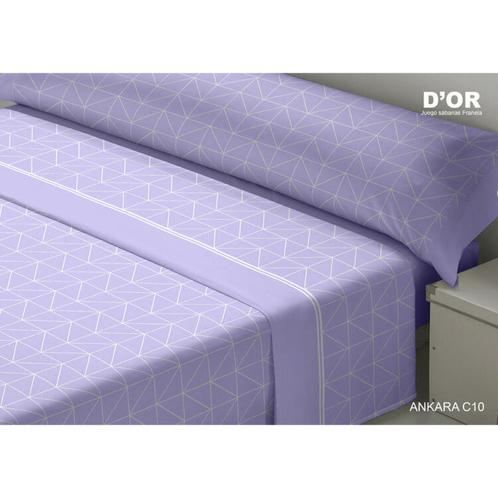Violettes D'Or ANKARA Bettwäsche-Set mit geometrischem Dreiecksmuster.