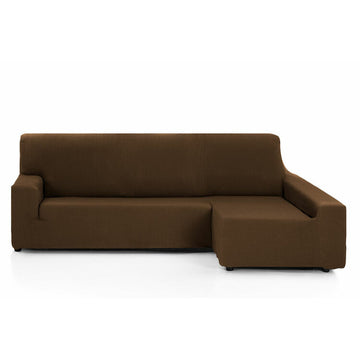 Brauner Sofabezug OLIMPO. Elastischer Bezug für Ecksofa.