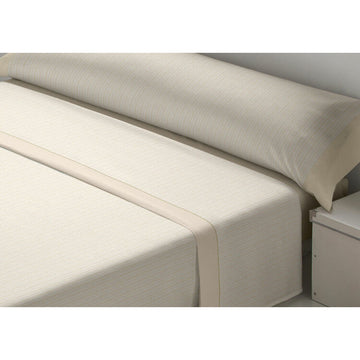 Beige D'Or CEBRA Doppelbettwäsche-Set mit feinem Muster und passendem Kissenbezug.